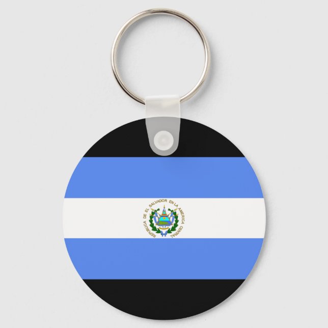 El Salvador Flag Keychain (Front)