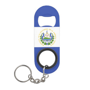 El Salvador flag Keychain Bottle Opener