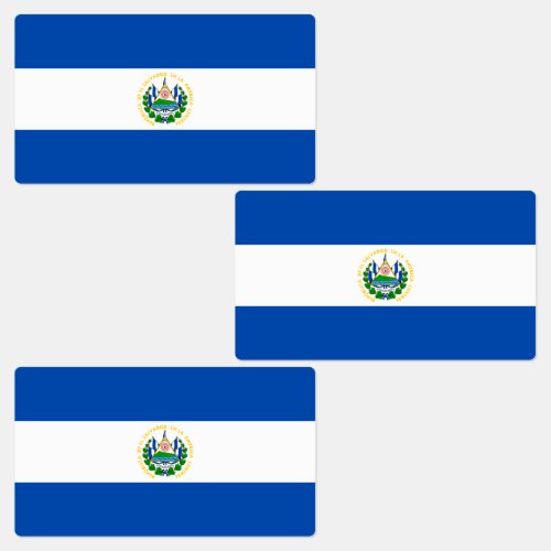 El Salvador Flag Labels