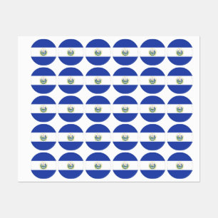 El Salvador flag Labels