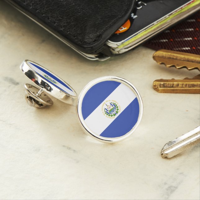 El Salvador flag Lapel Pin (In Situ)