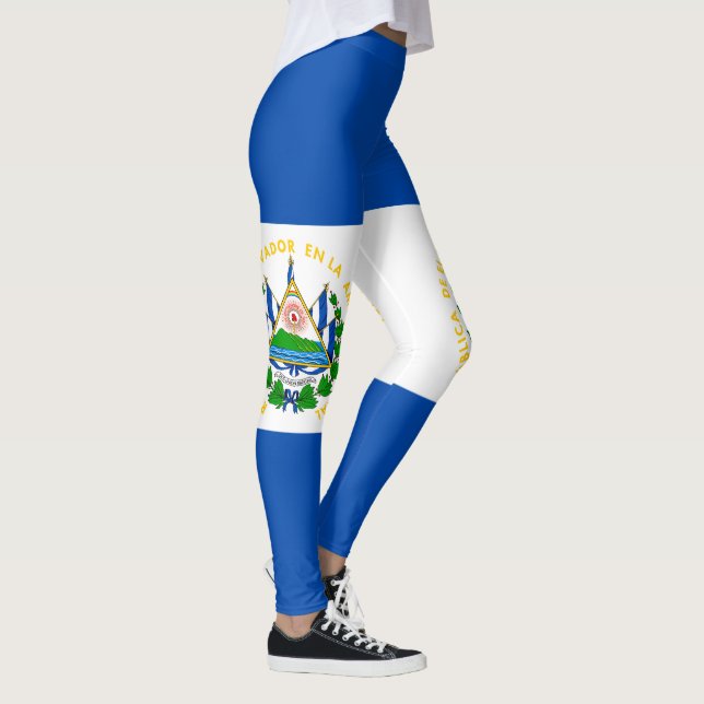 El Salvador Flag Leggings (Right)