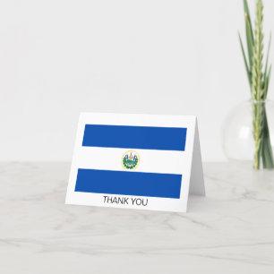 El Salvador Flag Letterpress Thank You Card