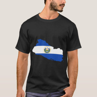 El Salvador Flag Map T-Shirt