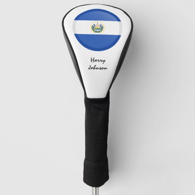 El Salvador Flag & Monogrammed Golf Clubs Covers (Front)