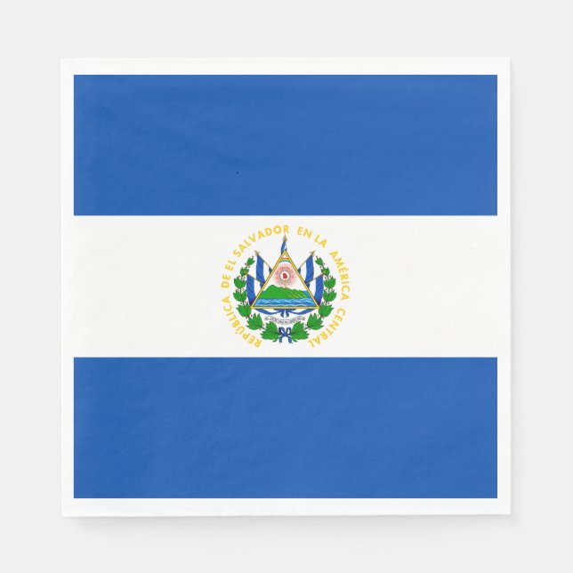 El Salvador Flag Napkins (Front)