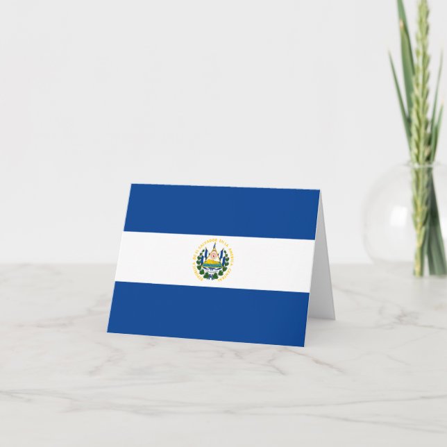 El Salvador Flag Notecard (Front)