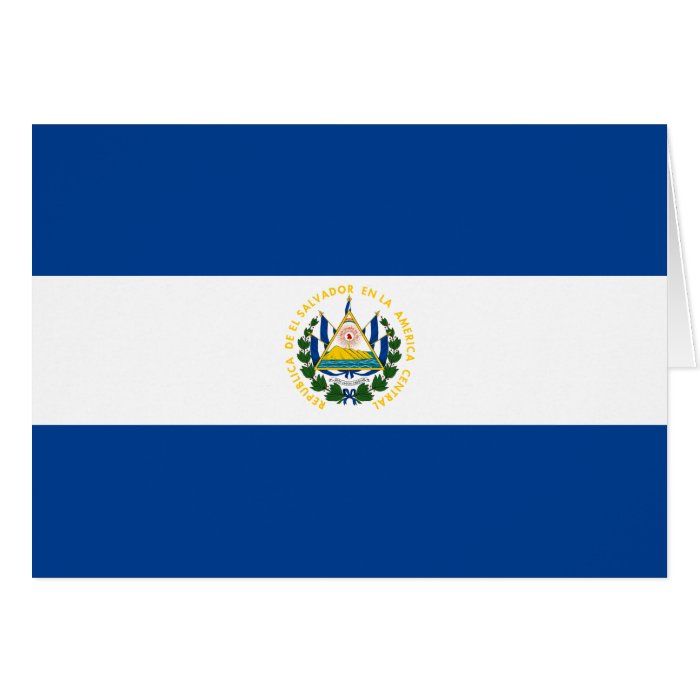 El Salvador Flag Notecard