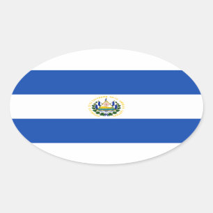 El Salvador Flag Oval Sticker
