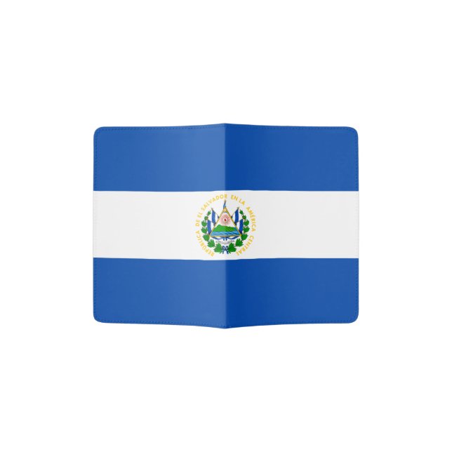 El Salvador Flag Passport Holder (Opened)