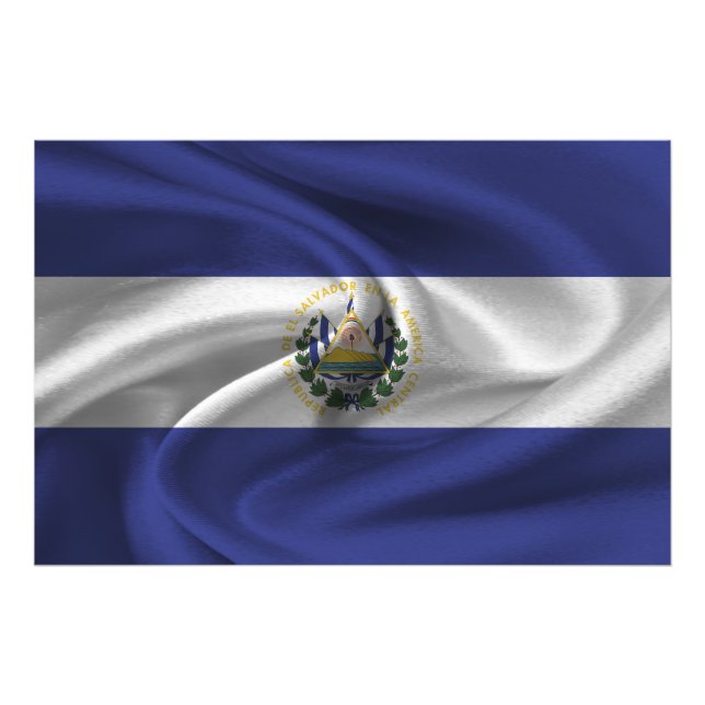 El Salvador Flag Photo Print (Front)