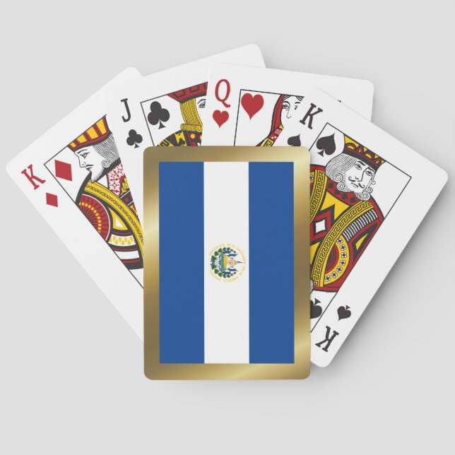 El Salvador Flag Playing Cards (Back)