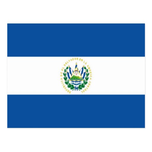 El Salvador Flag Postcards & Postcard Template Designs