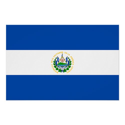 El Salvador Flag Poster