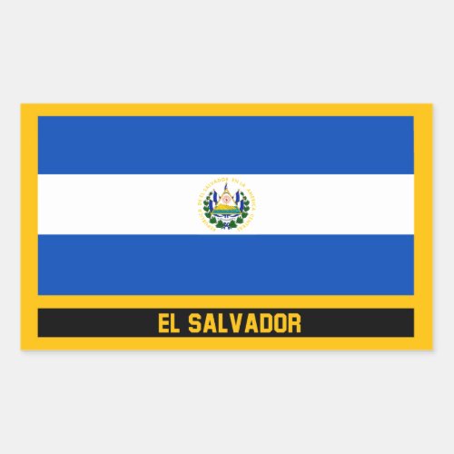 El Salvador Flag Rectangular Sticker