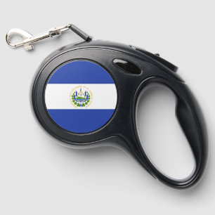 El Salvador flag Retractable Pet Leash