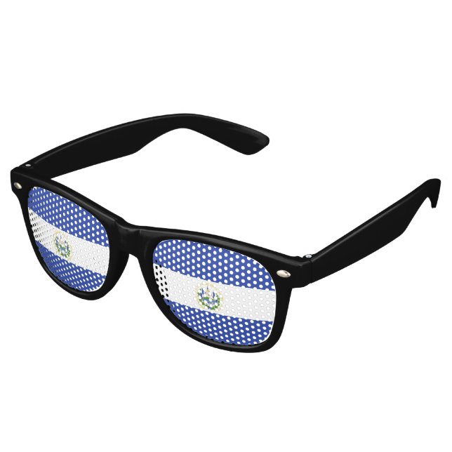 El Salvador flag Retro Sunglasses (Angled)