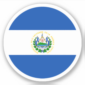 El Salvador Flag Round Sticker