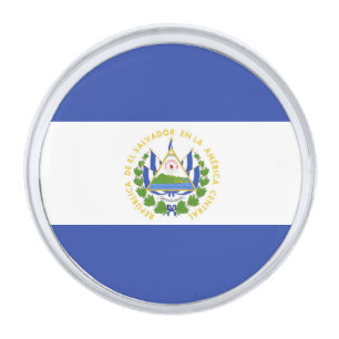 El Salvador flag Silver Finish Lapel Pin
