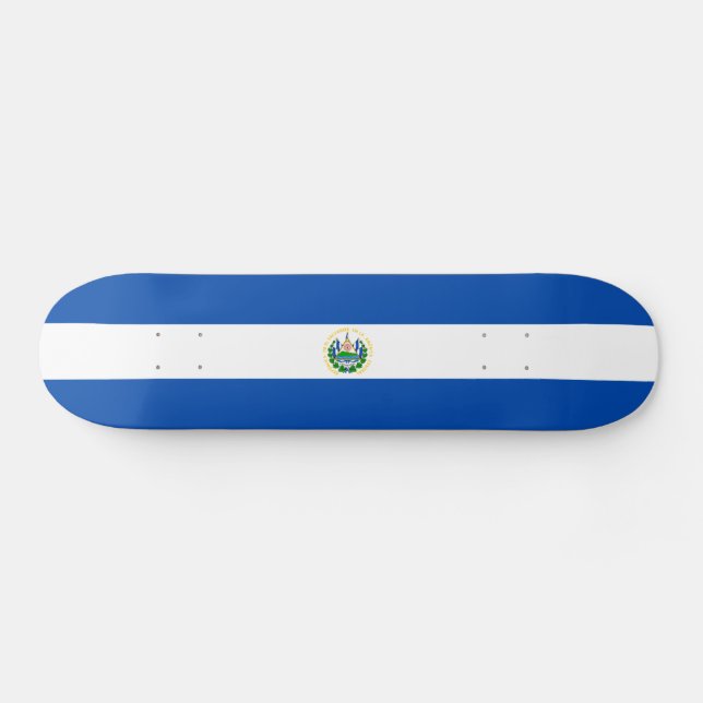 El Salvador Flag Skateboard (Horz)