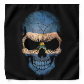 El Salvador Flag Skull On Black Bandana by JeffBartels at Zazzle
