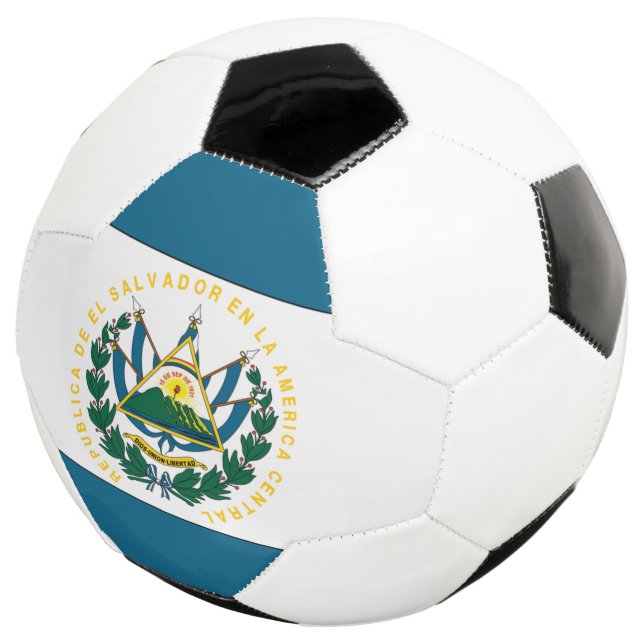 El Salvador Flag Soccer Ball (Three Quarter)