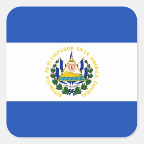 El Salvador Flag Square Sticker