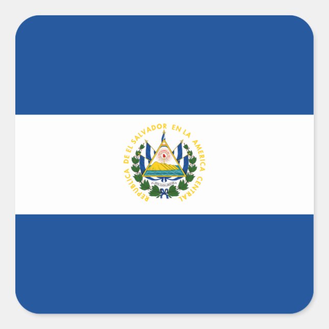 El Salvador Flag Sticker (Front)
