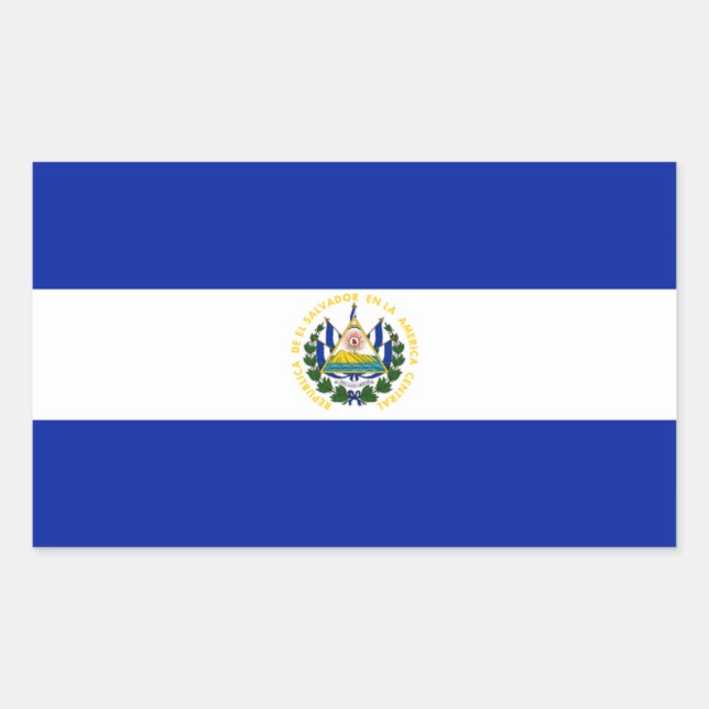 El Salvador Flag Sticker (Front)