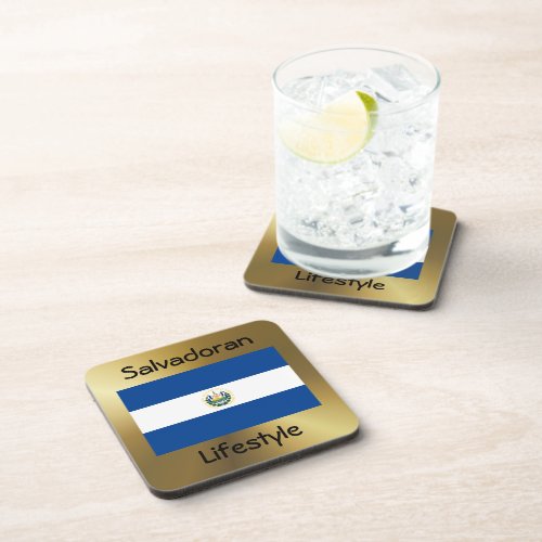 El Salvador FlagText Coaster