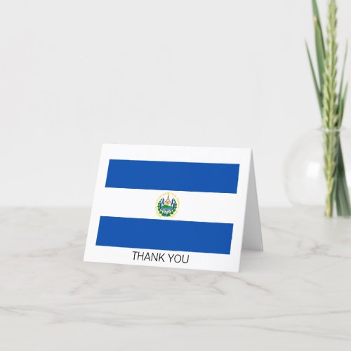 El Salvador Flag Thank You Card