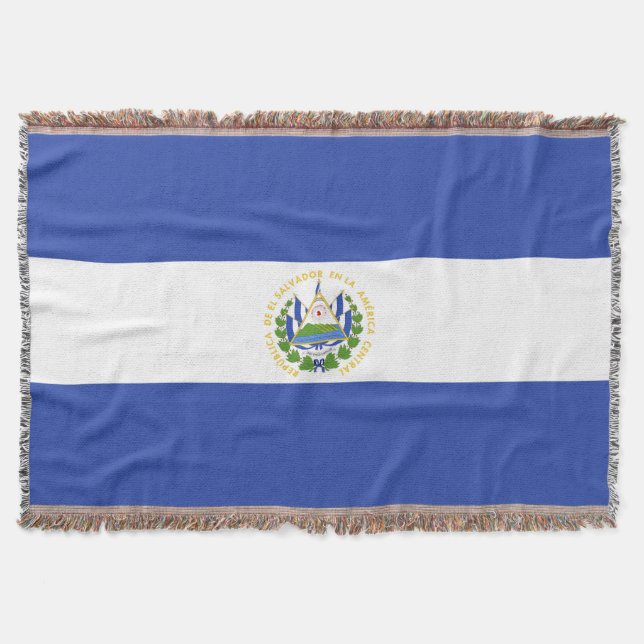 El Salvador flag Throw Blanket (Front)