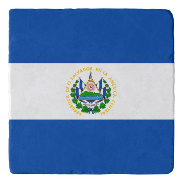 El Salvador Flag Trivet (Front)