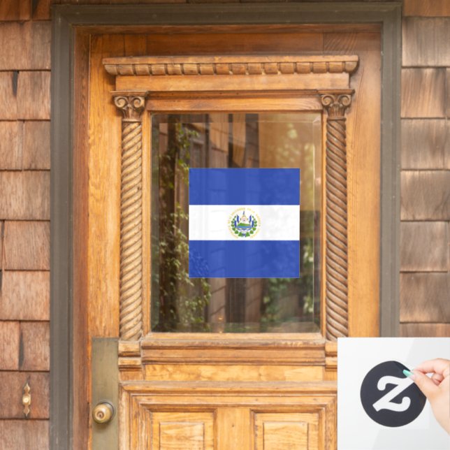 El Salvador flag Window Cling (Home Door)