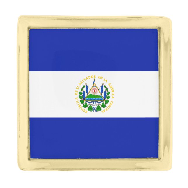 El Salvador Gold Finish Lapel Pin (Front)