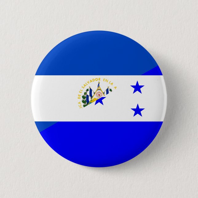 el salvador honduras half flag country symbol pinback button (Front)