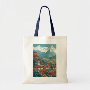 El Salvador Illustration Travel Art Vintage Tote Bag