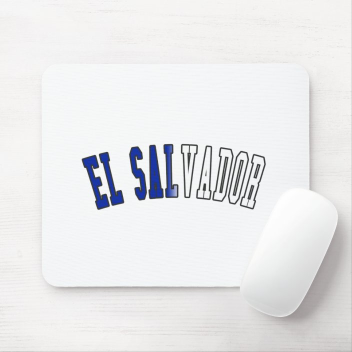 El Salvador in National Flag Colors Mousepad