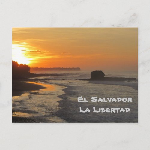 El Salvador La Libertad El Sunzal sunrise Postcard