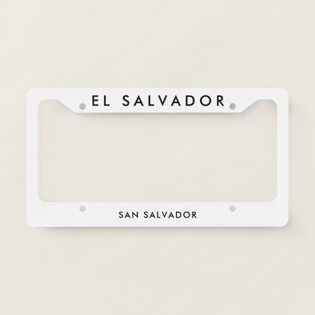 El Salvador License Plate Frame (Front)