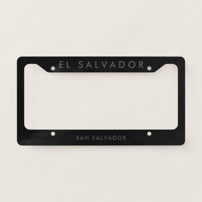 El Salvador License Plate Frame (Front)