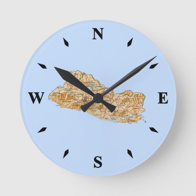 El Salvador Map Clock (Front)