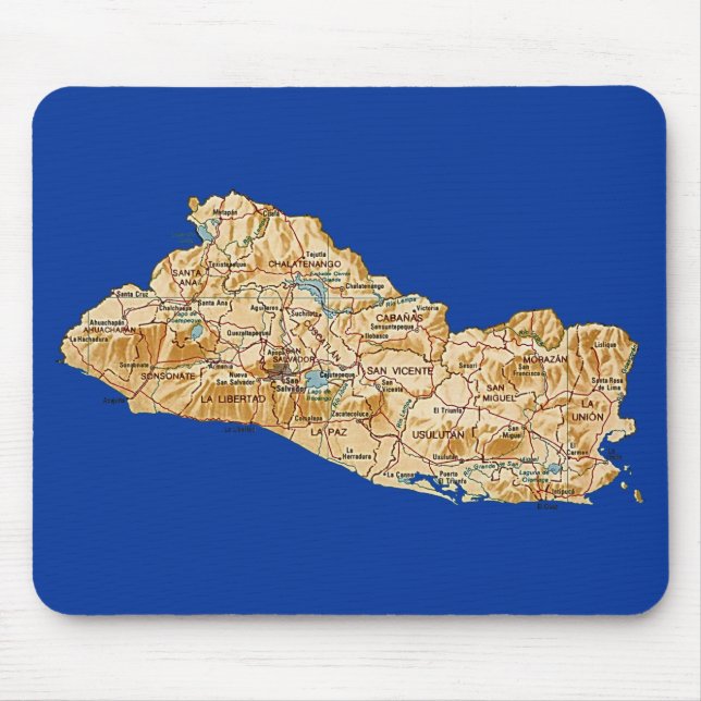 El Salvador Map Mousepad (Front)