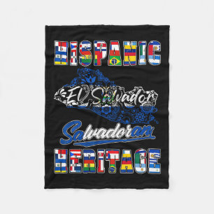 El Salvador National Hispanic Heritage Month Salva Fleece Blanket