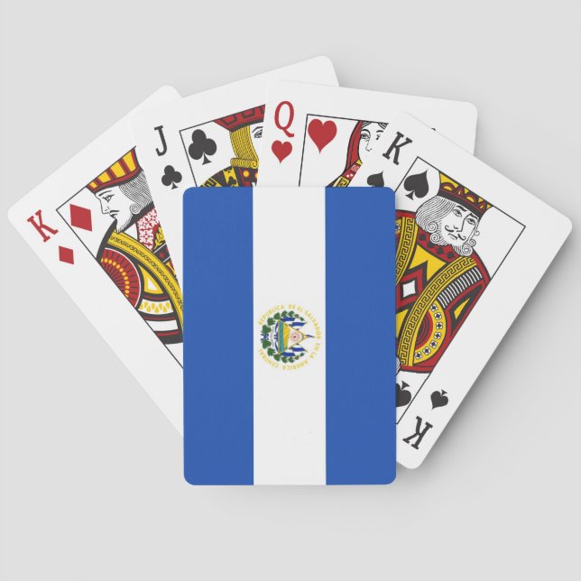 El Salvador National World Flag Poker Cards (Back)