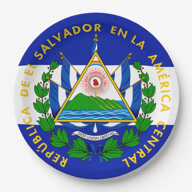 El Salvador Paper Plates (Front)