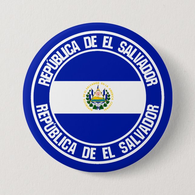 El Salvador Round Emblem Button (Front)