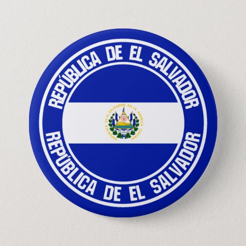 El Salvador Round Emblem Button