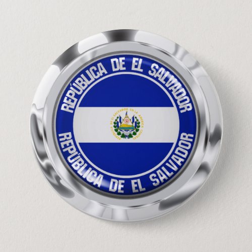 El Salvador Round Emblem Button