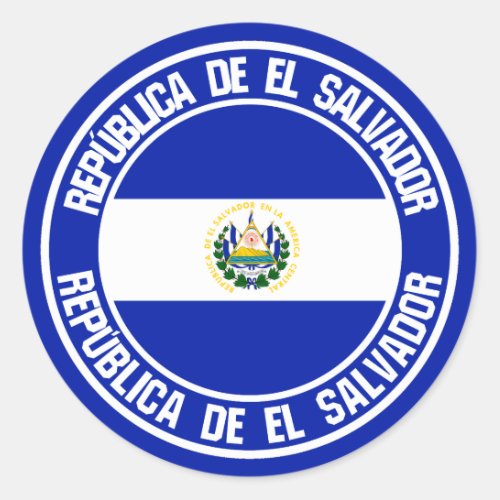 El Salvador Round Emblem Classic Round Sticker